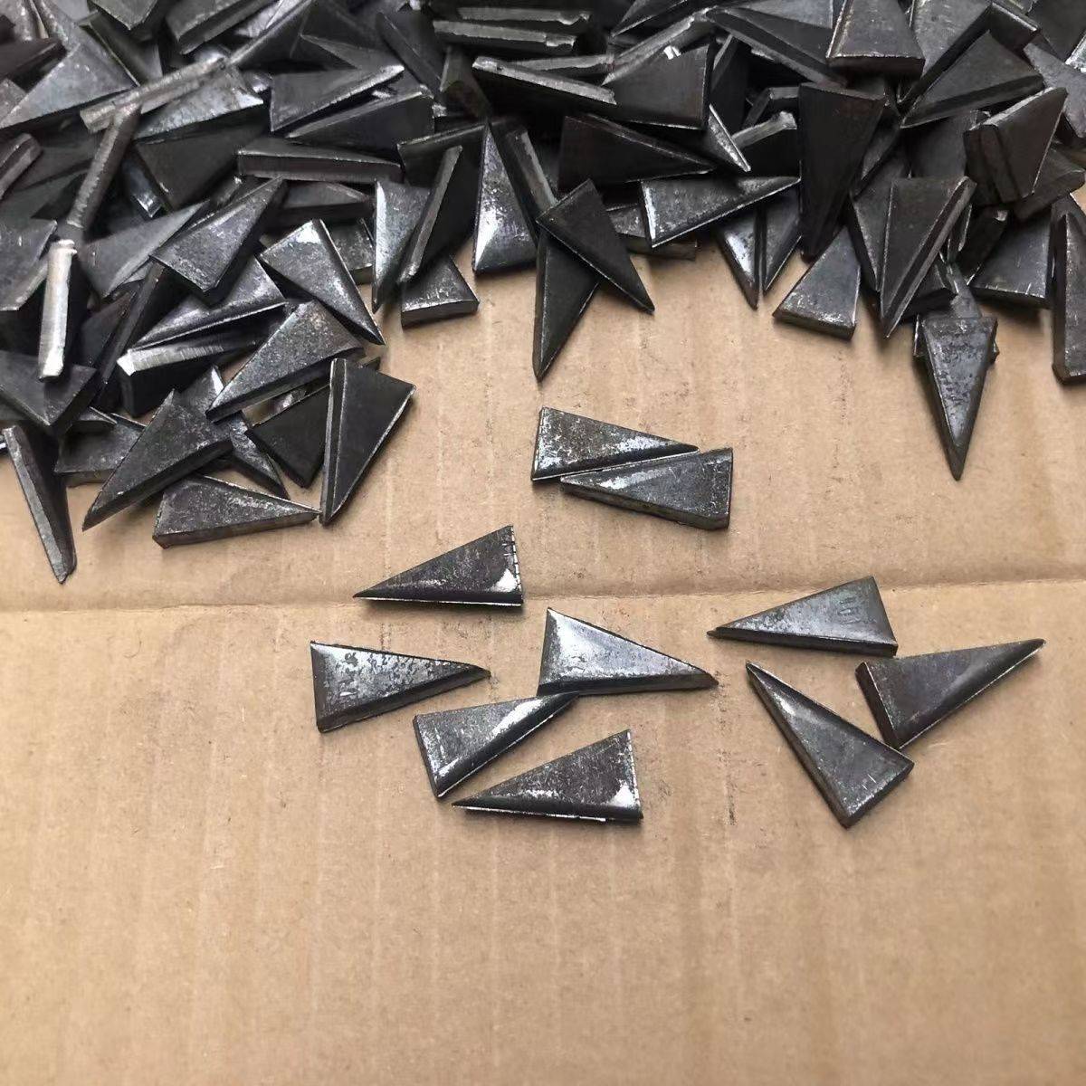 Triangular iron. Three